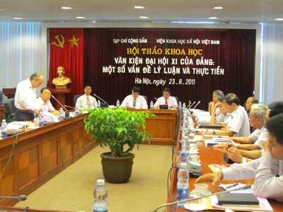 Hội thảo khoa học “Văn kiện Đại hội XI của Đảng Một số vấn đề lý luận và thực tiễn”